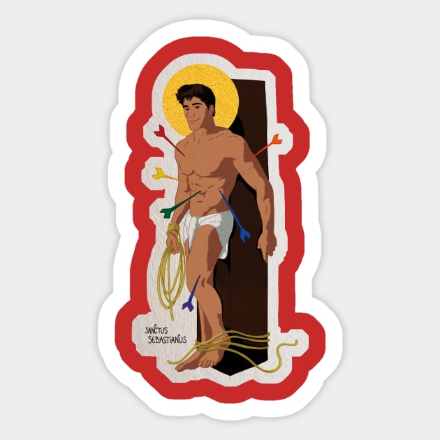 St Sebastian Sticker by Ô Bonne Mère